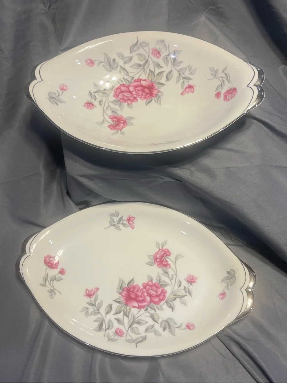 Vintage Mieto Norleans Princess Collection Serving Platters Set Of 2